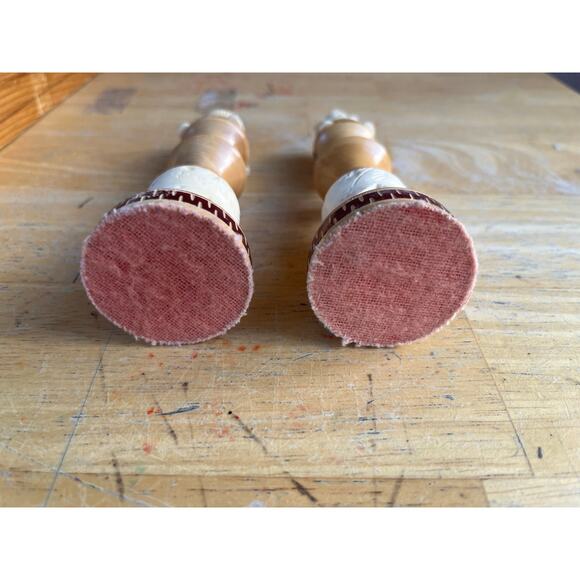 Vintage Mexican Tarascan Hand Carved Wood/Bone Chess Set - Picture 7 of 10